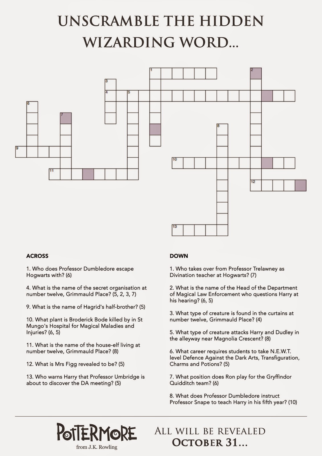13b Trick Crossword Print 