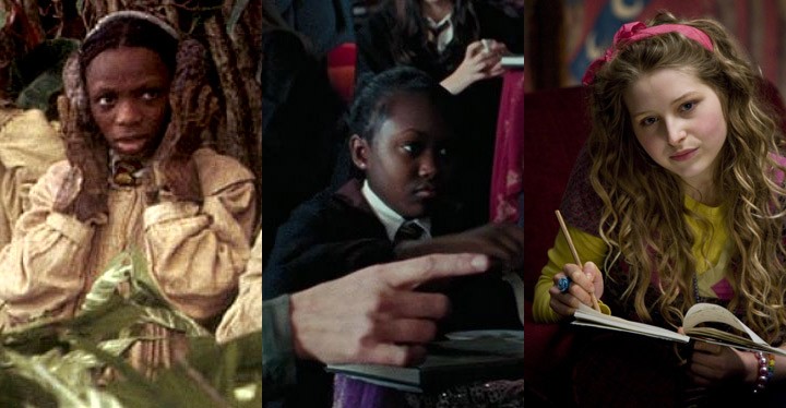 (ซ้าย) Kathleen Cauley - ห้องแห่งความลับ (กลาง) Jennifer Smith - นักโทษแห่งอัซคาบัน (ขวา) Jessie Cave - เจ้าชายเลือดผสม