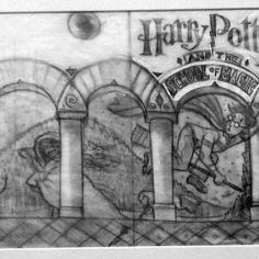 ภาพร่างปก Harry Potter and the School of Magic (ภาคแรก)