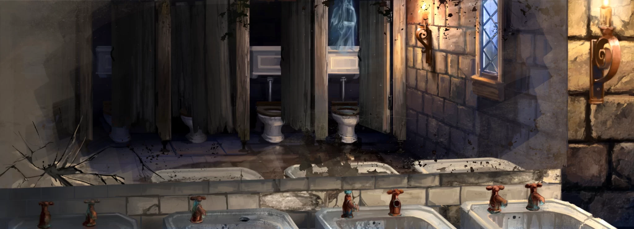 ห้องน้ำของเมอร์เทิลจอมคร่ำครวญ จาก Pottermore